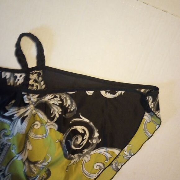 Animal & damask print batwing blouse with braided straps & elastic waist - Picture 4 of 9